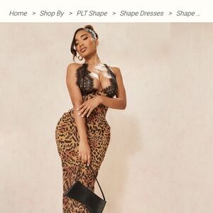 PrettyLittleThing Leopard Print Shapewear Dress